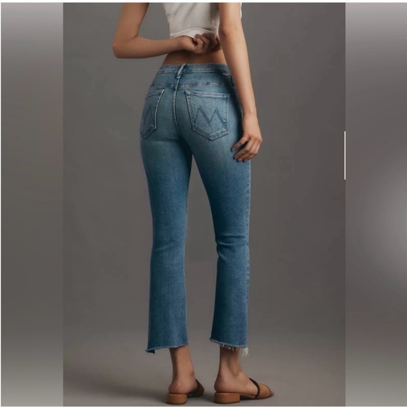 MOTHER Insider Crop Step Fray Jeans Sorry I'm Staring - Picture 4 of 14